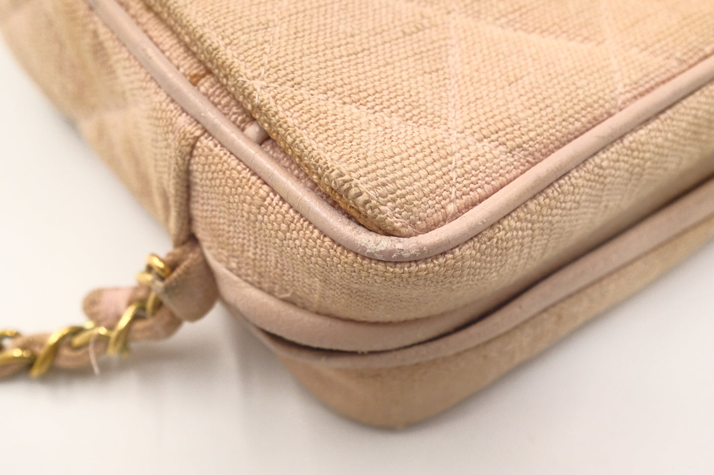 Chanel Camera Bag in Beige Linen
