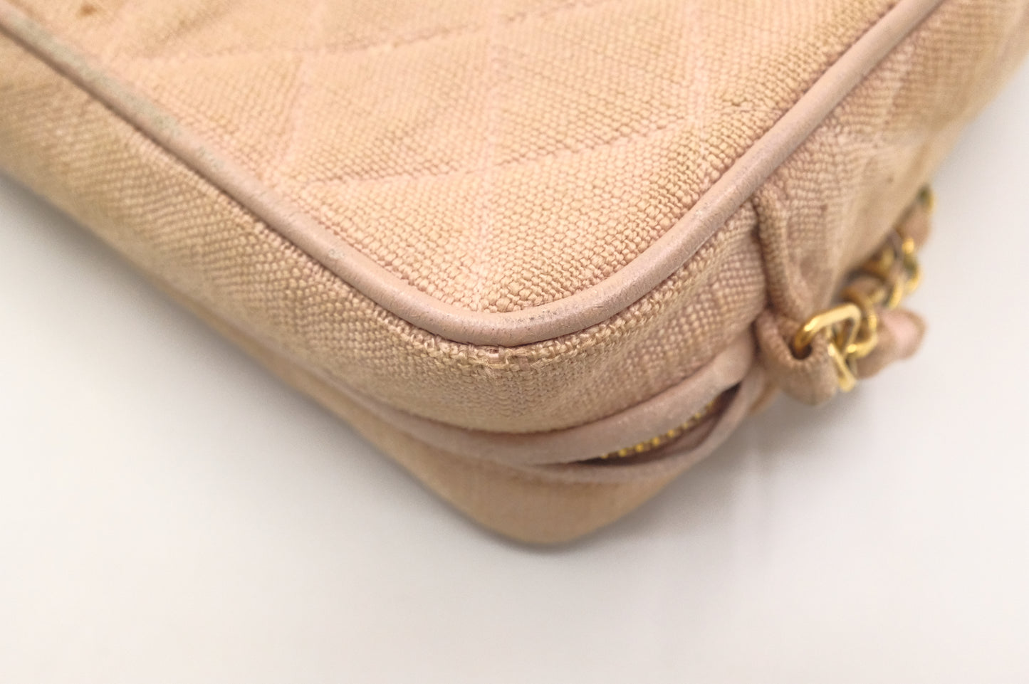 Chanel Camera Bag in Beige Linen