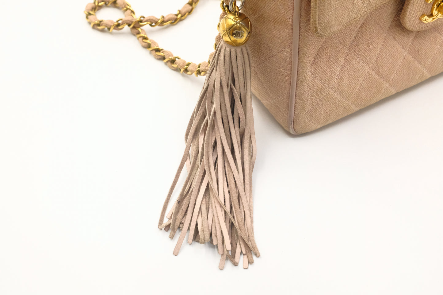 Chanel Camera Bag in Beige Linen