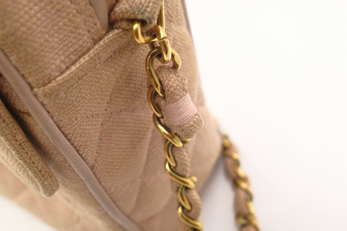 Chanel Camera Bag in Beige Linen