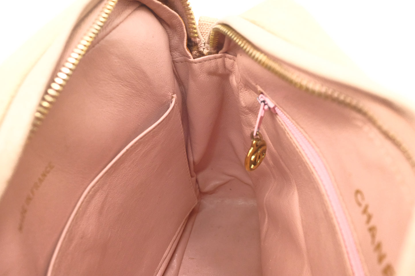 Chanel Camera Bag in Beige Linen