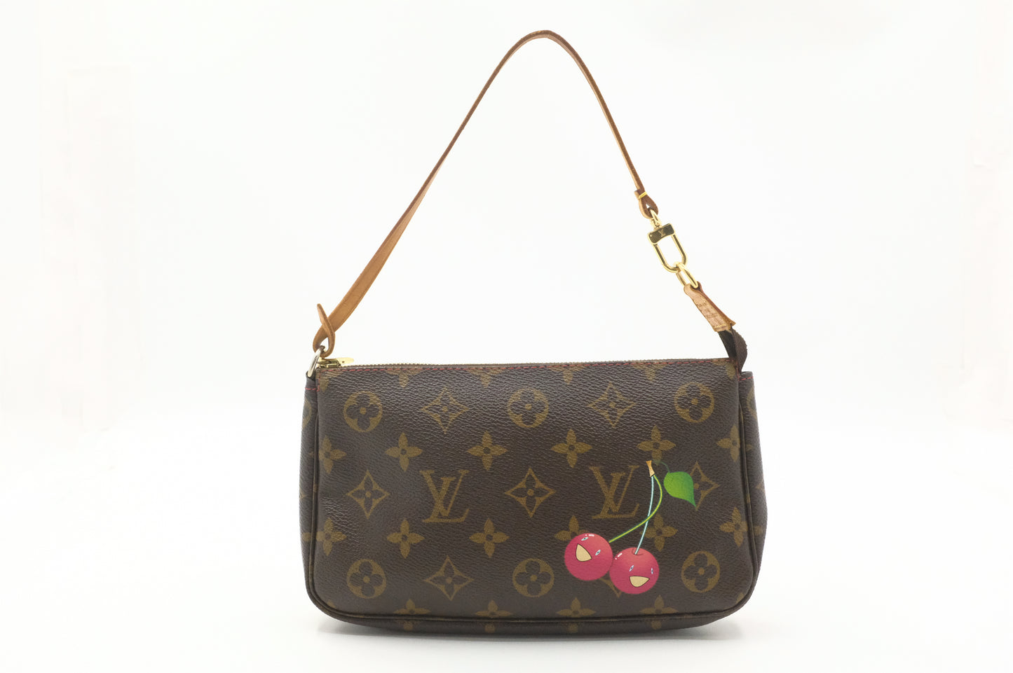 Louis Vuitton x Takashi Murakami Pochette Accessoires in Cherry Monogram Canvas