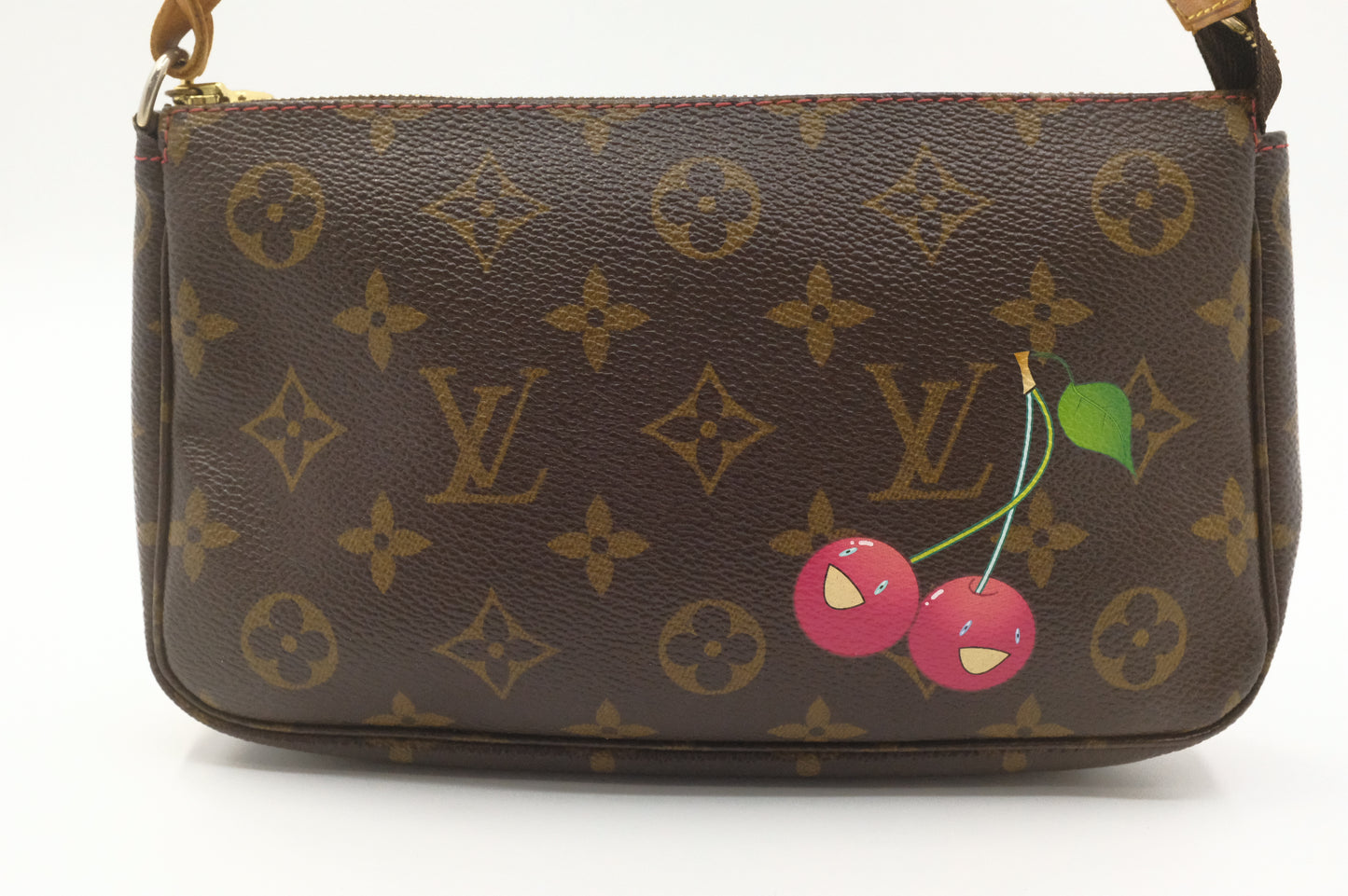 Louis Vuitton x Takashi Murakami Pochette Accessoires in Cherry Monogram Canvas