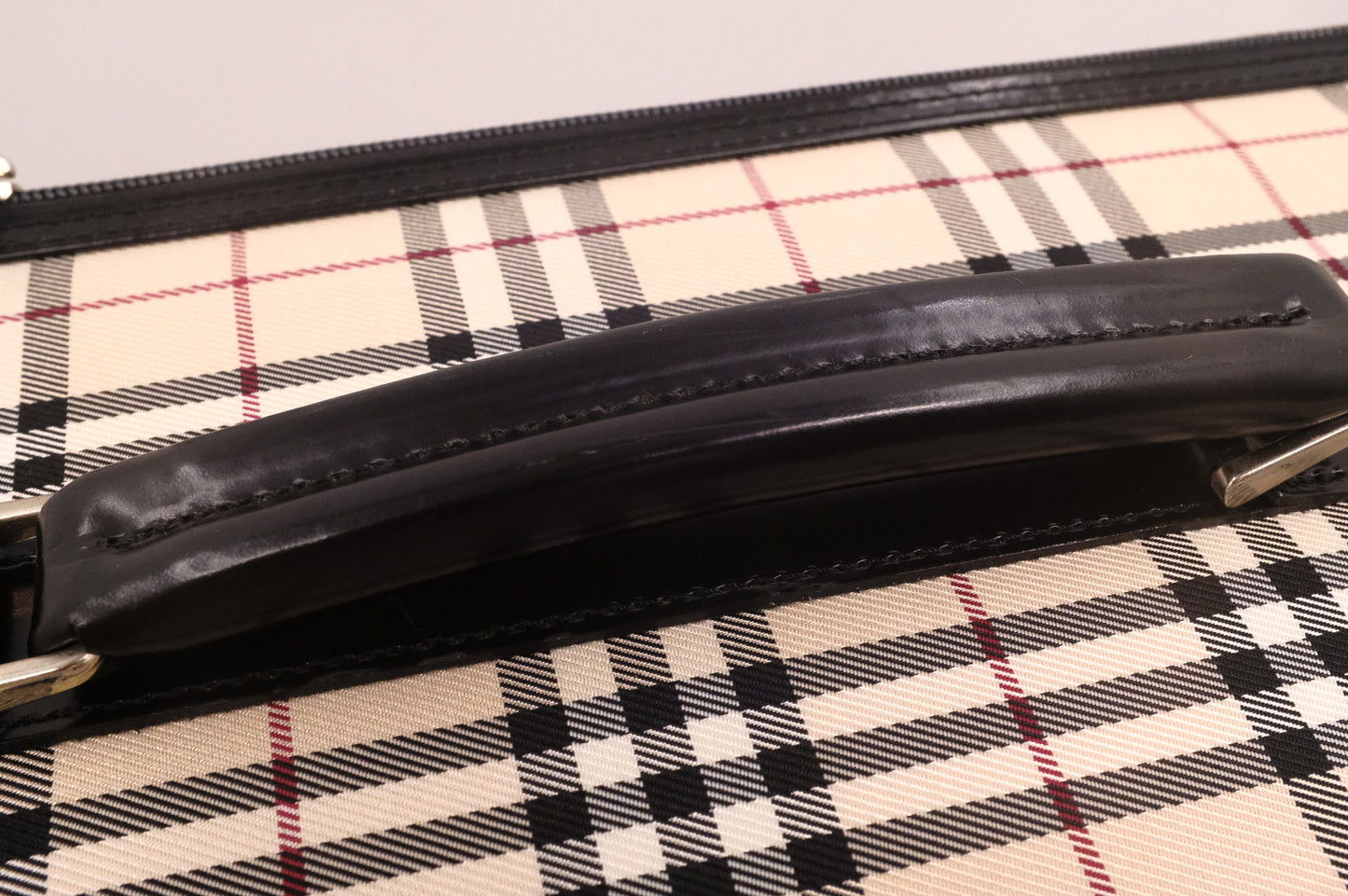 Burberry Luggage in Brown Checked Canvas