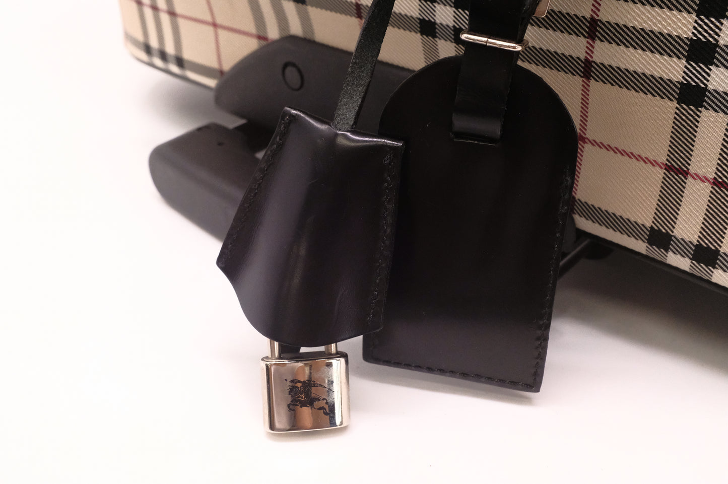 Burberry Luggage in Brown Checked Canvas