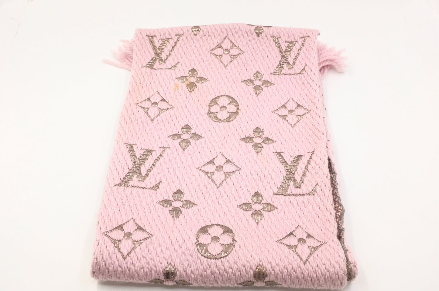 Louis Vuitton Logomania Scarf in Pink Wool