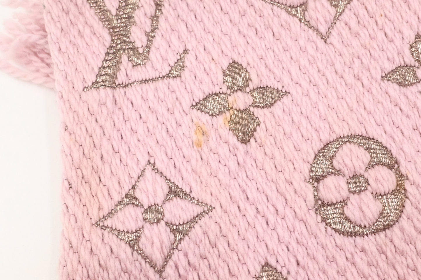 Louis Vuitton Logomania Scarf in Pink Wool