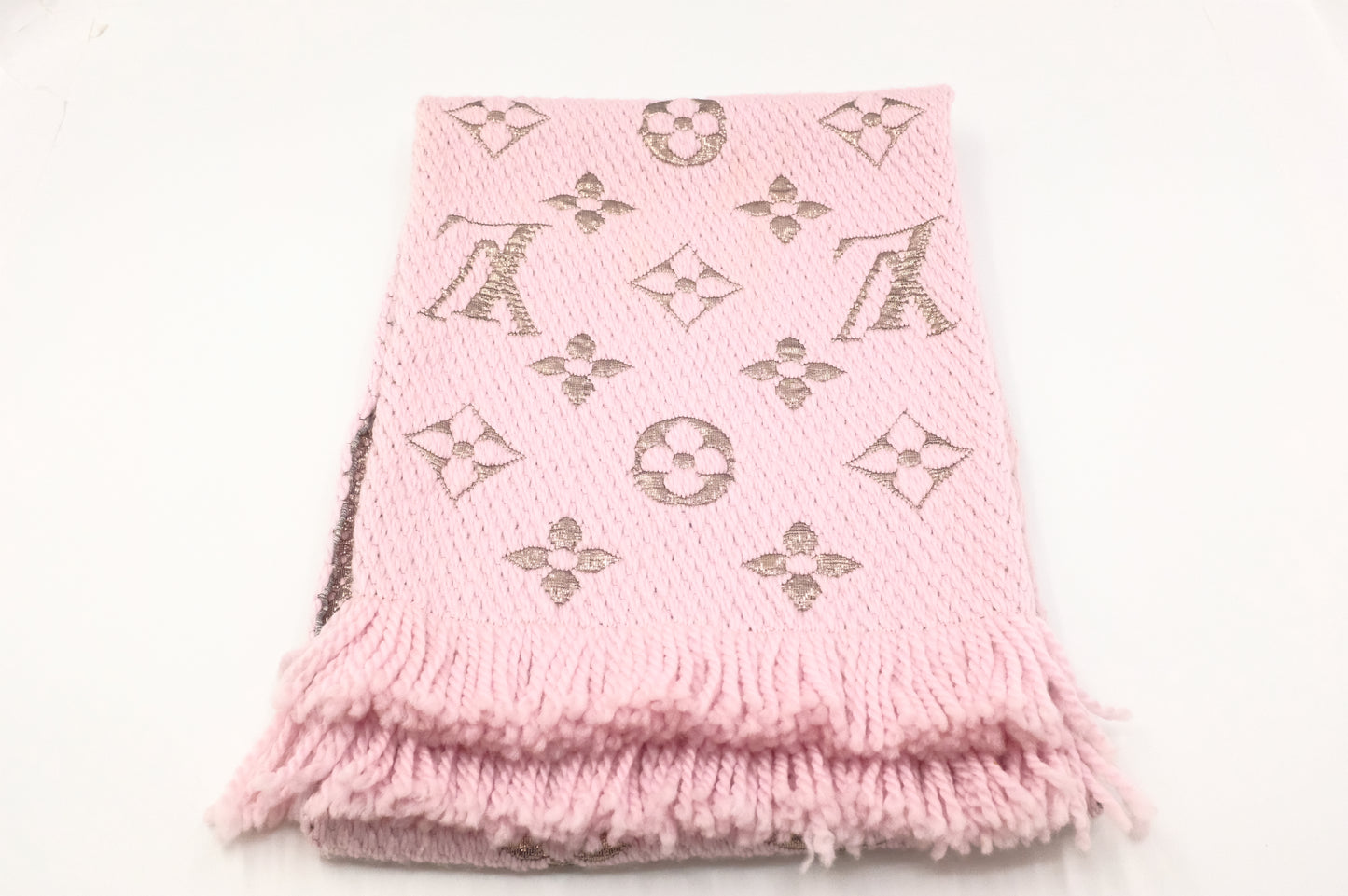 Louis Vuitton Logomania Scarf in Pink Wool