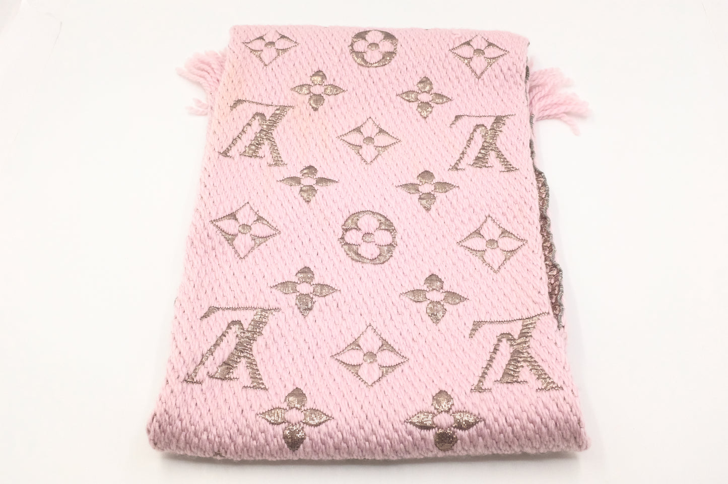 Louis Vuitton Logomania Scarf in Pink Wool