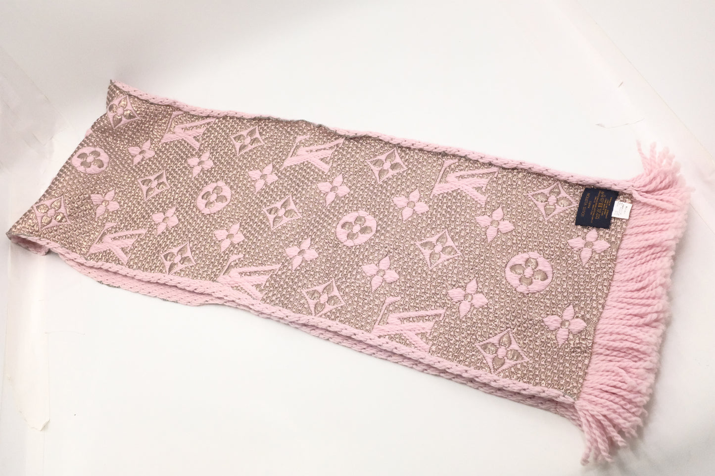Louis Vuitton Logomania Scarf in Pink Wool