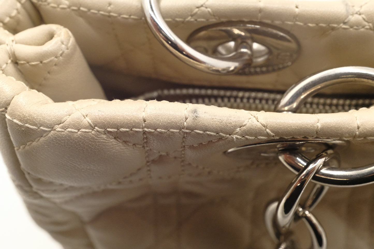 Dior Soft Lady Dior in Cream Leather