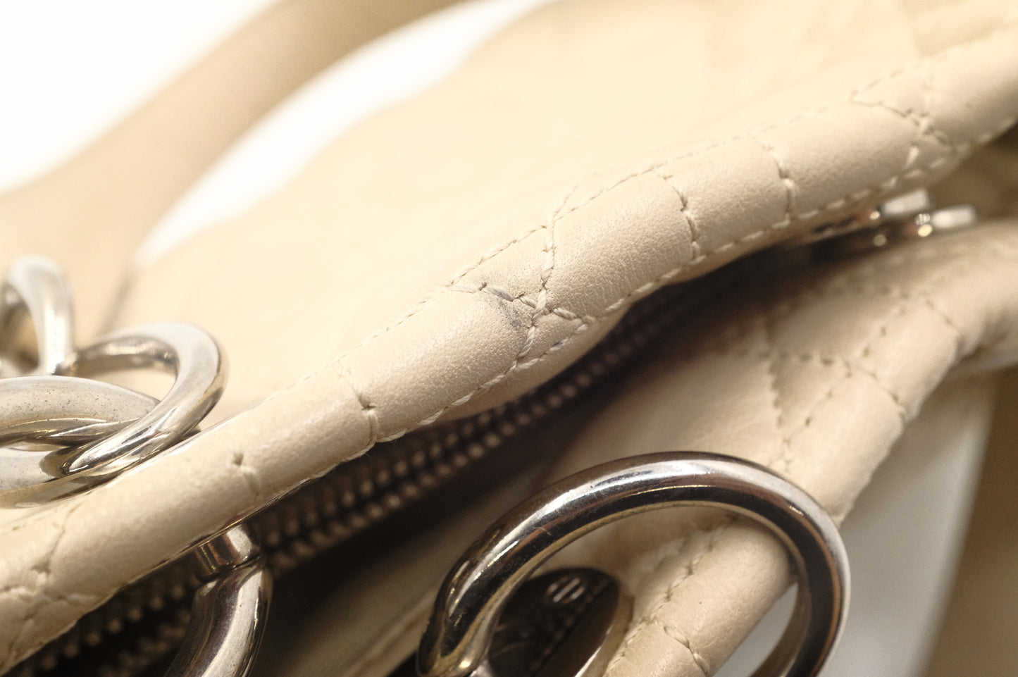 Dior Soft Lady Dior in Cream Leather