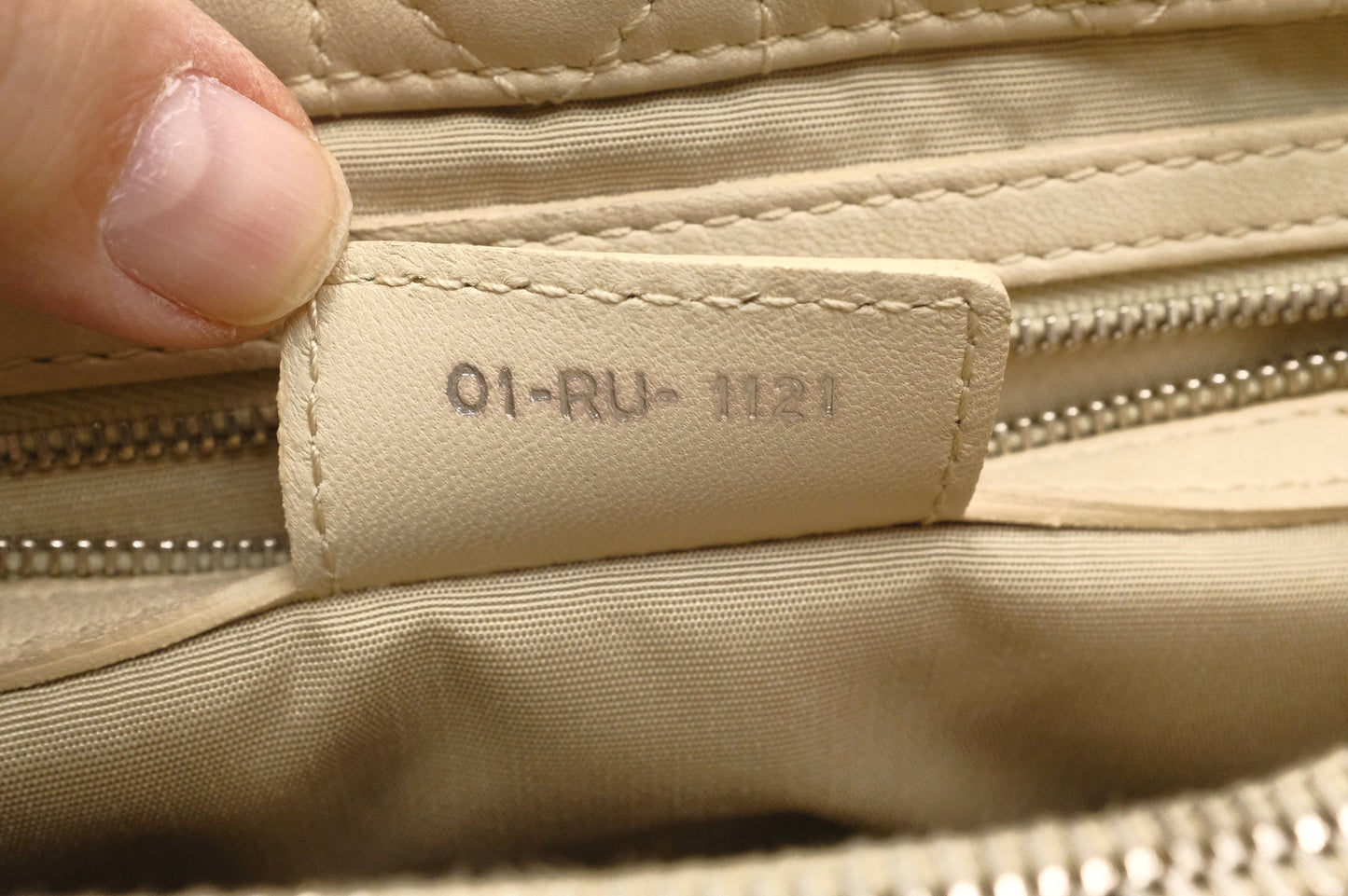 Dior Soft Lady Dior in Cream Leather
