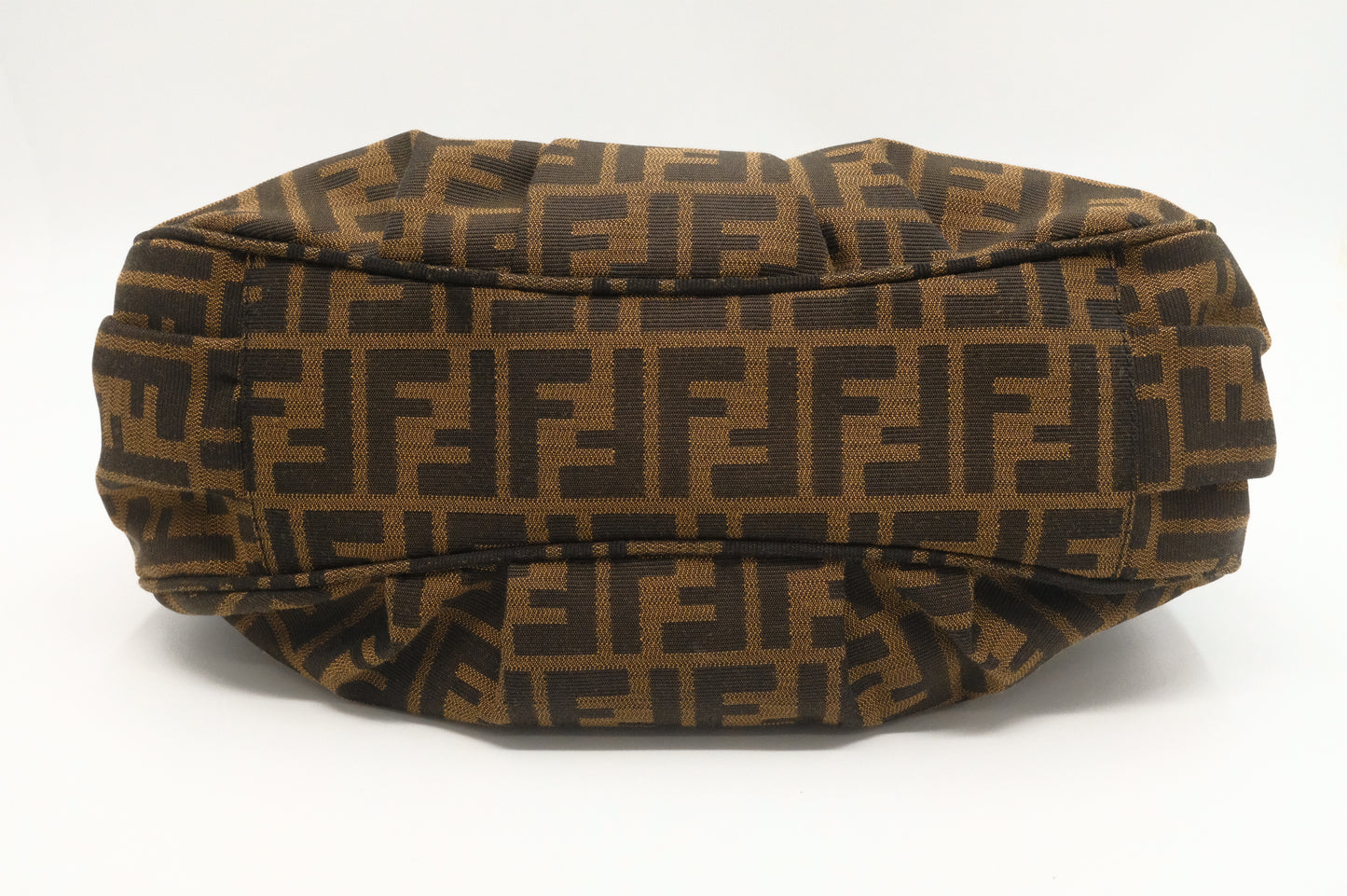 Fendi Mia Small Shoulder Bag in Zucca Canvas and Patent Leather
