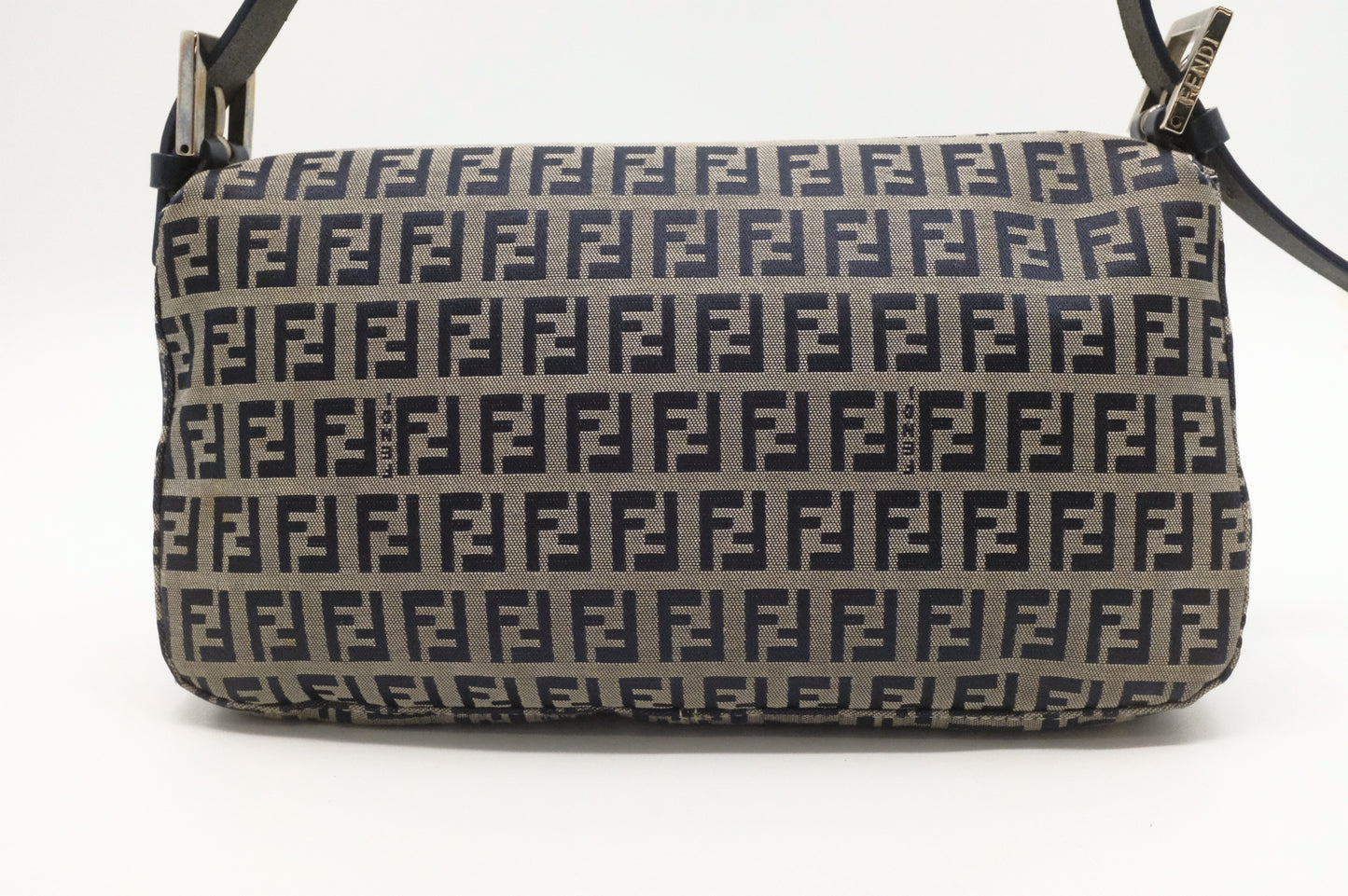 Fendi Baguette in Navy Zucca Canvas