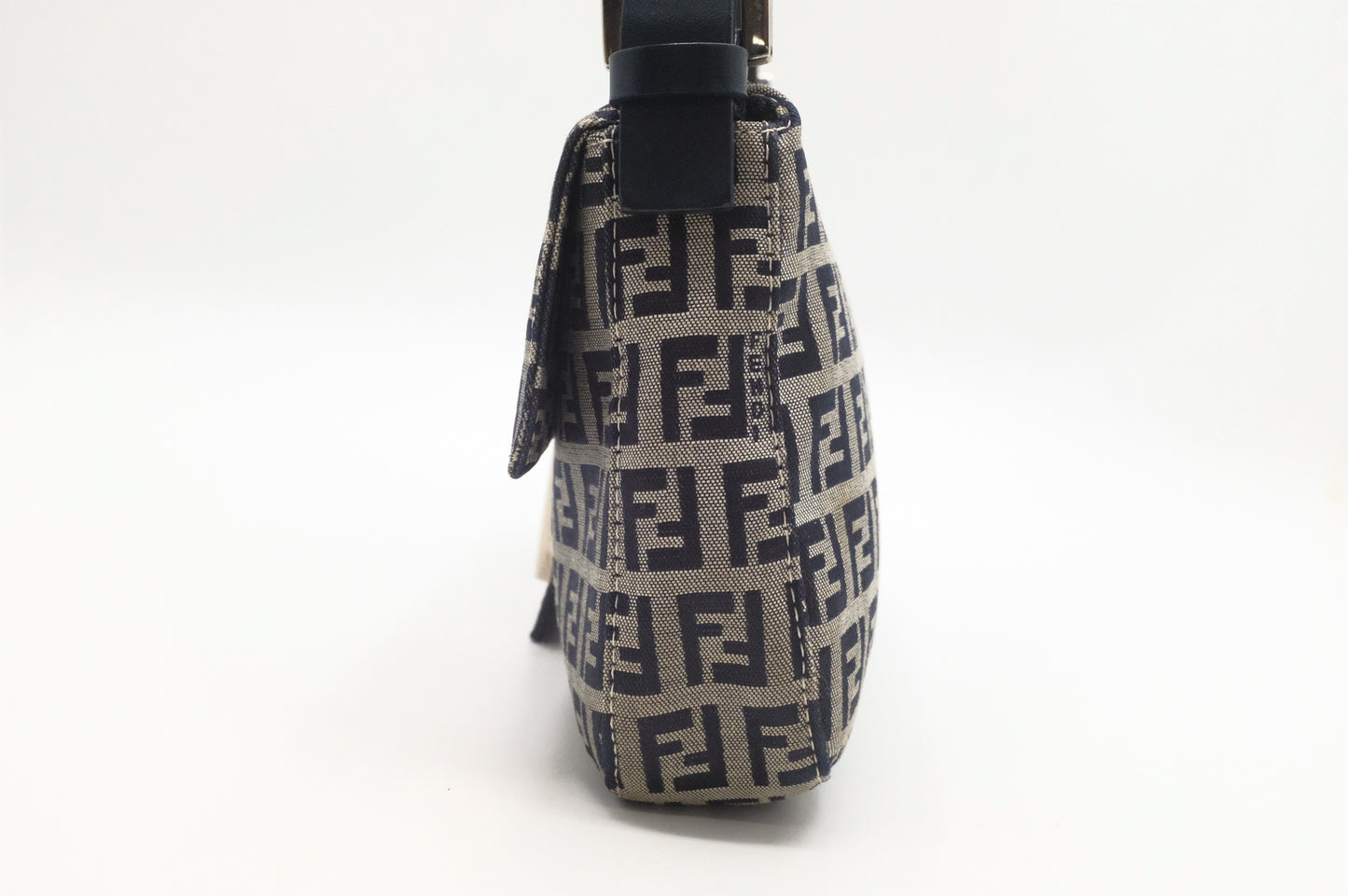 Fendi Baguette in Navy Zucca Canvas