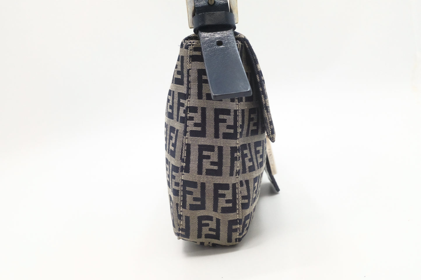 Fendi Baguette in Navy Zucca Canvas