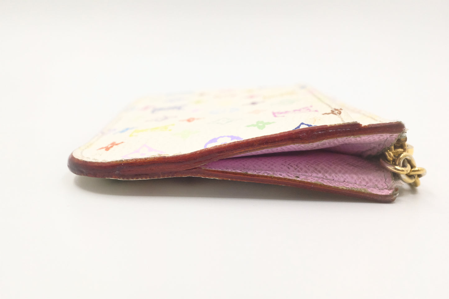 Louis Vuitton Pochette Cles NM in White Multicolor Monogram Canvas