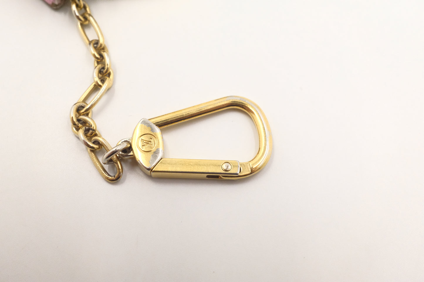 Louis Vuitton Pochette Cles NM in White Multicolor Monogram Canvas