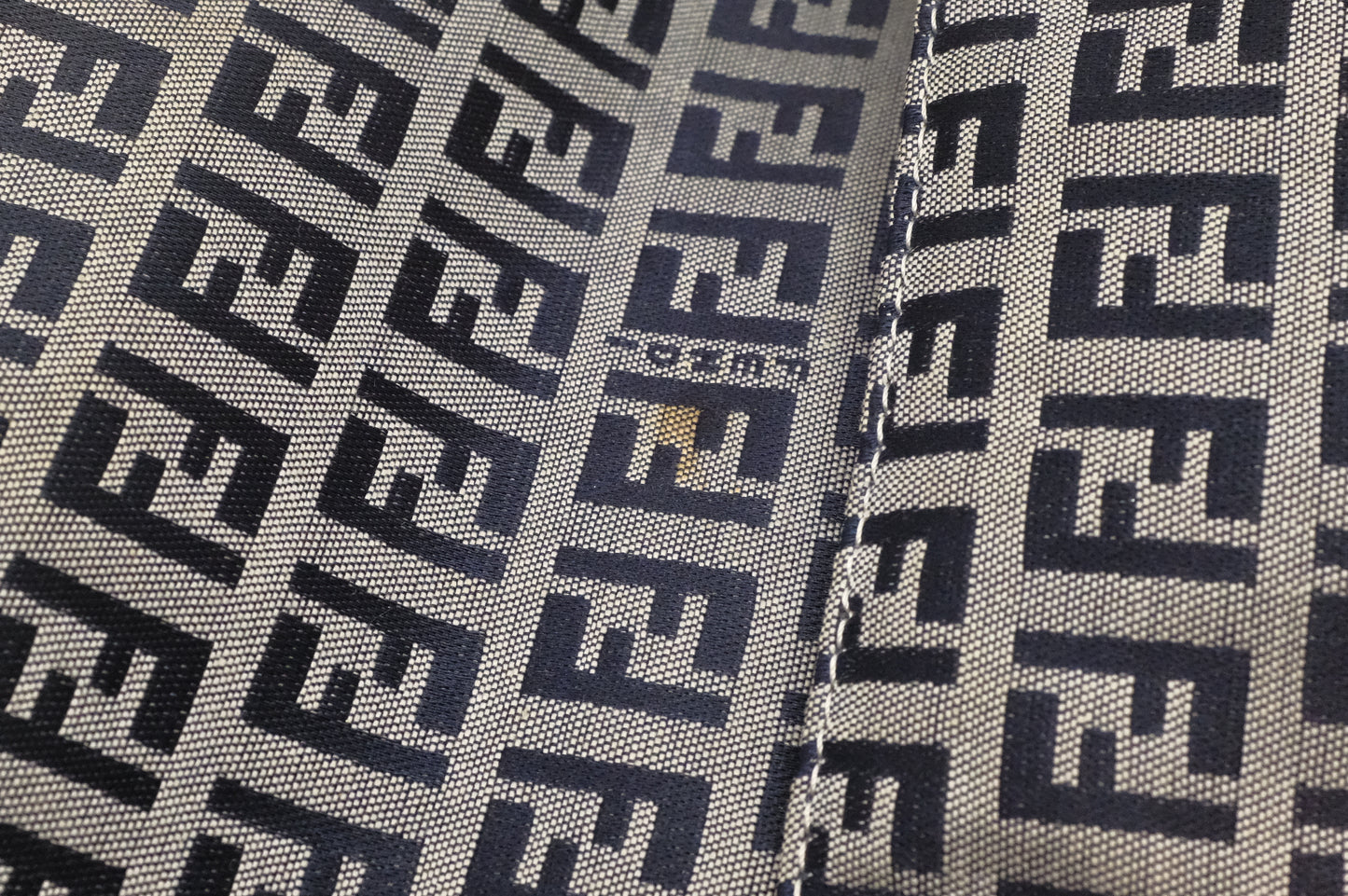 Fendi Baguette in Navy Zucca Canvas
