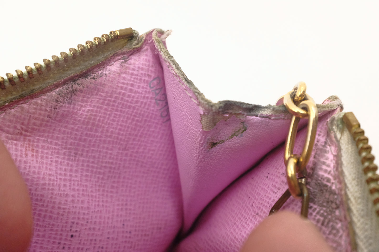 Louis Vuitton Pochette Cles NM in White Multicolor Monogram Canvas