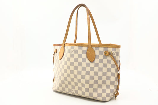 Louis Vuitton Neverfull PM in Damier Azur Canvas