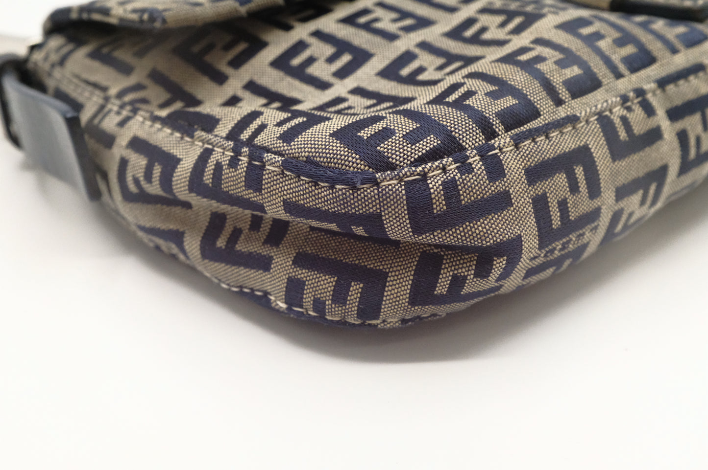 Fendi Baguette in Navy Zucchino Canvas