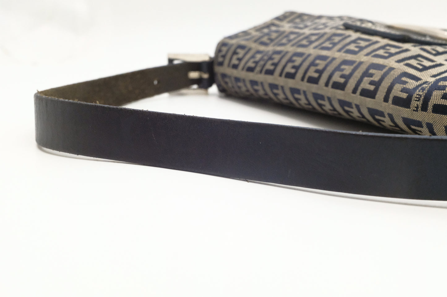 Fendi Baguette in Navy Zucchino Canvas