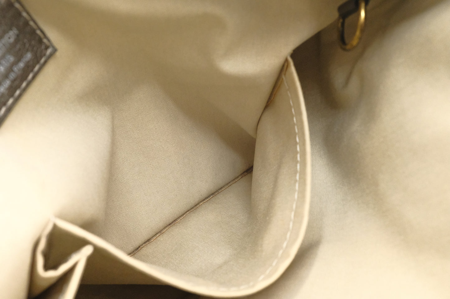 Louis Vuitton Besace Angele in Gray Minilin Canvas and Metallic Silver Leather