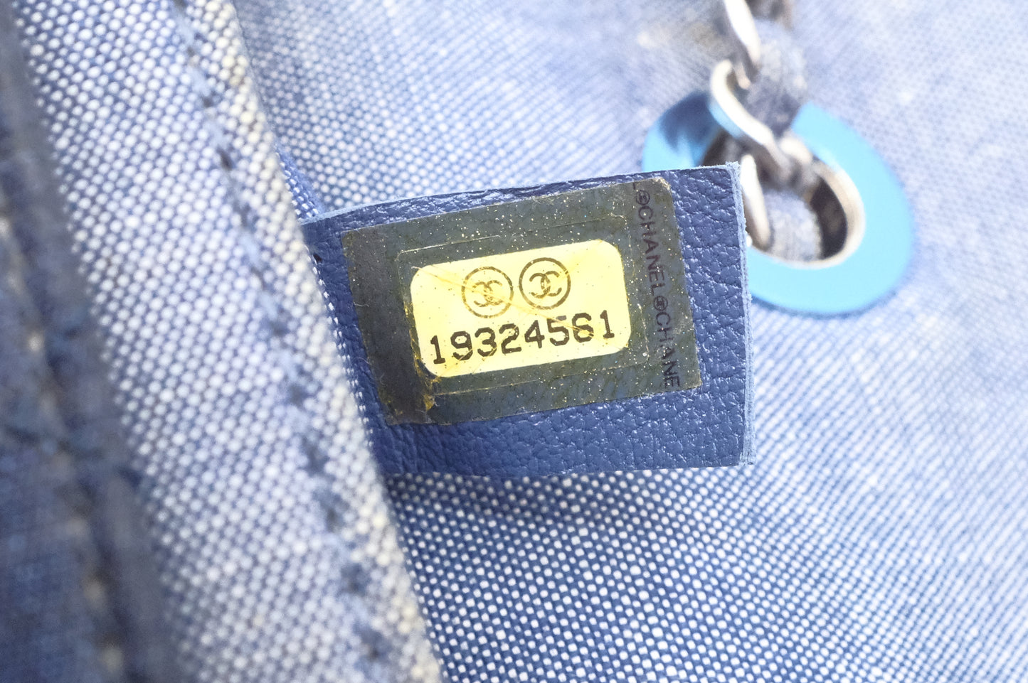 Chanel Medaillon Shoulder Bag in Blue Matelassé Denim Canvas