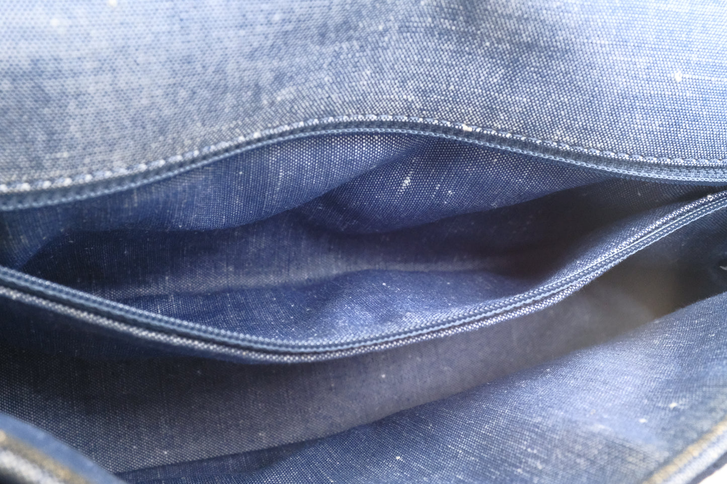 Chanel Medaillon Shoulder Bag in Blue Matelassé Denim Canvas