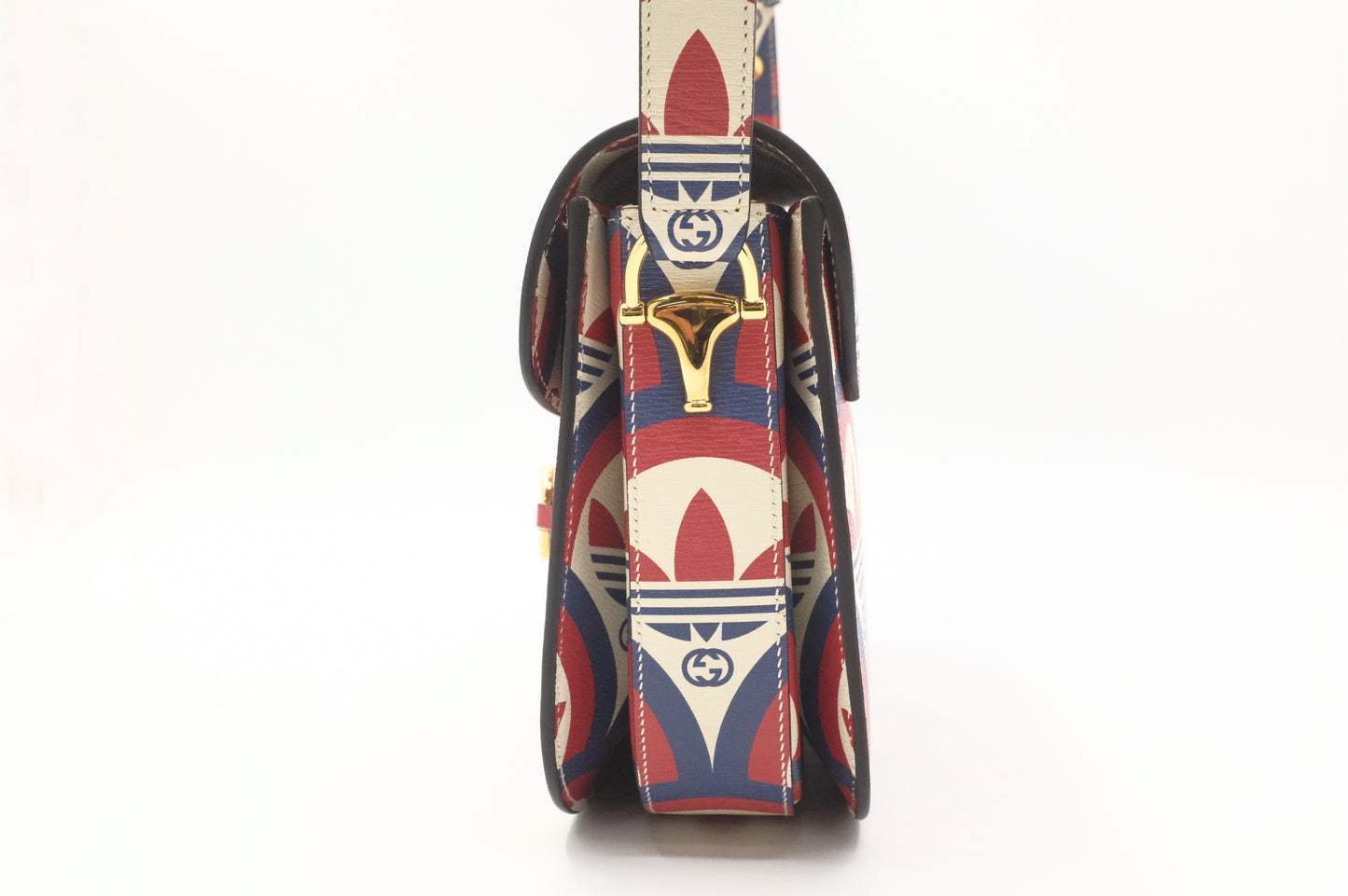 Gucci x Adidas Horsebit 1955 in Blue, White and Red Leather