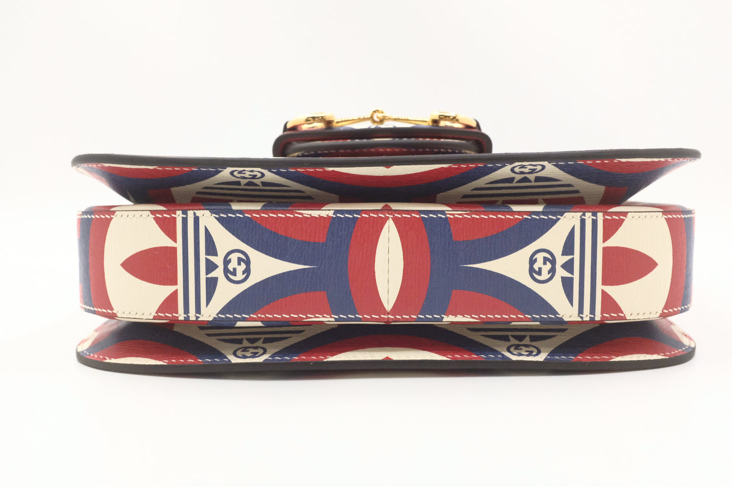 Gucci x Adidas Horsebit 1955 in Blue, White and Red Leather