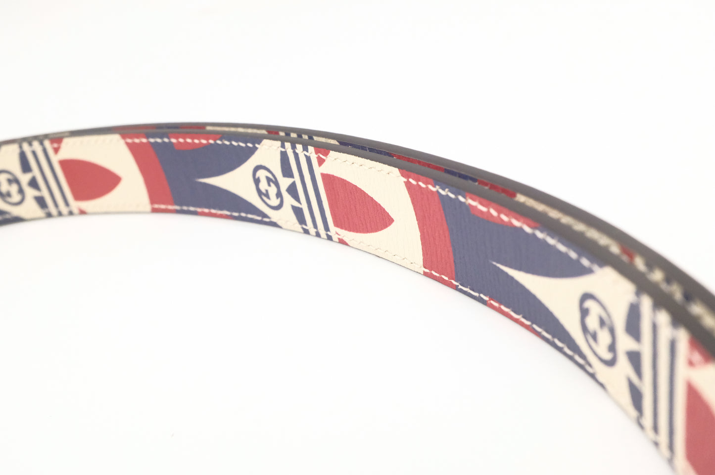 Gucci x Adidas Horsebit 1955 in Blue, White and Red Leather