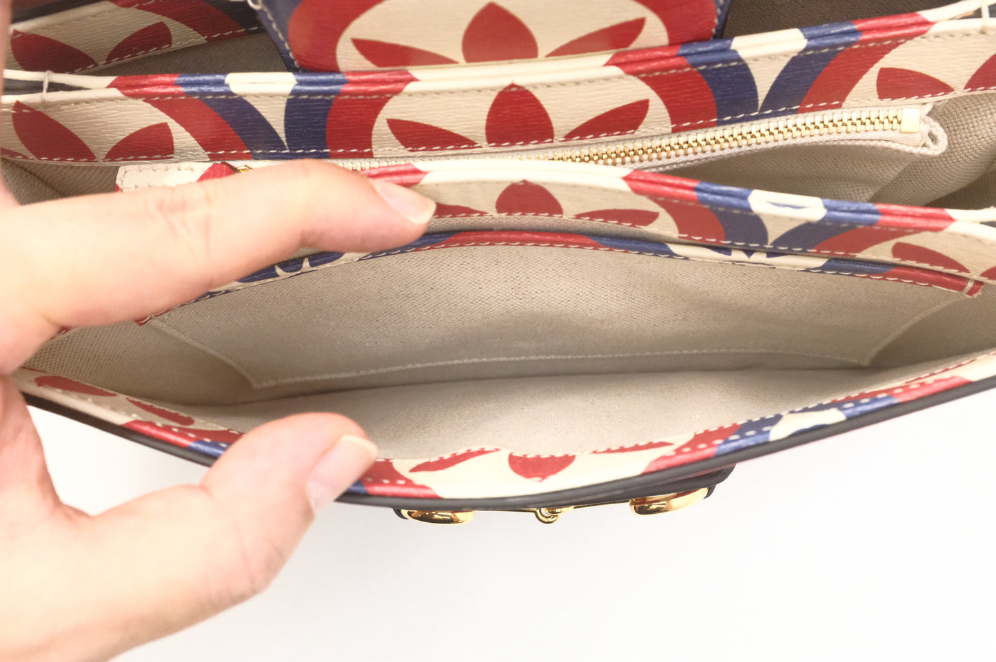 Gucci x Adidas Horsebit 1955 in Blue, White and Red Leather
