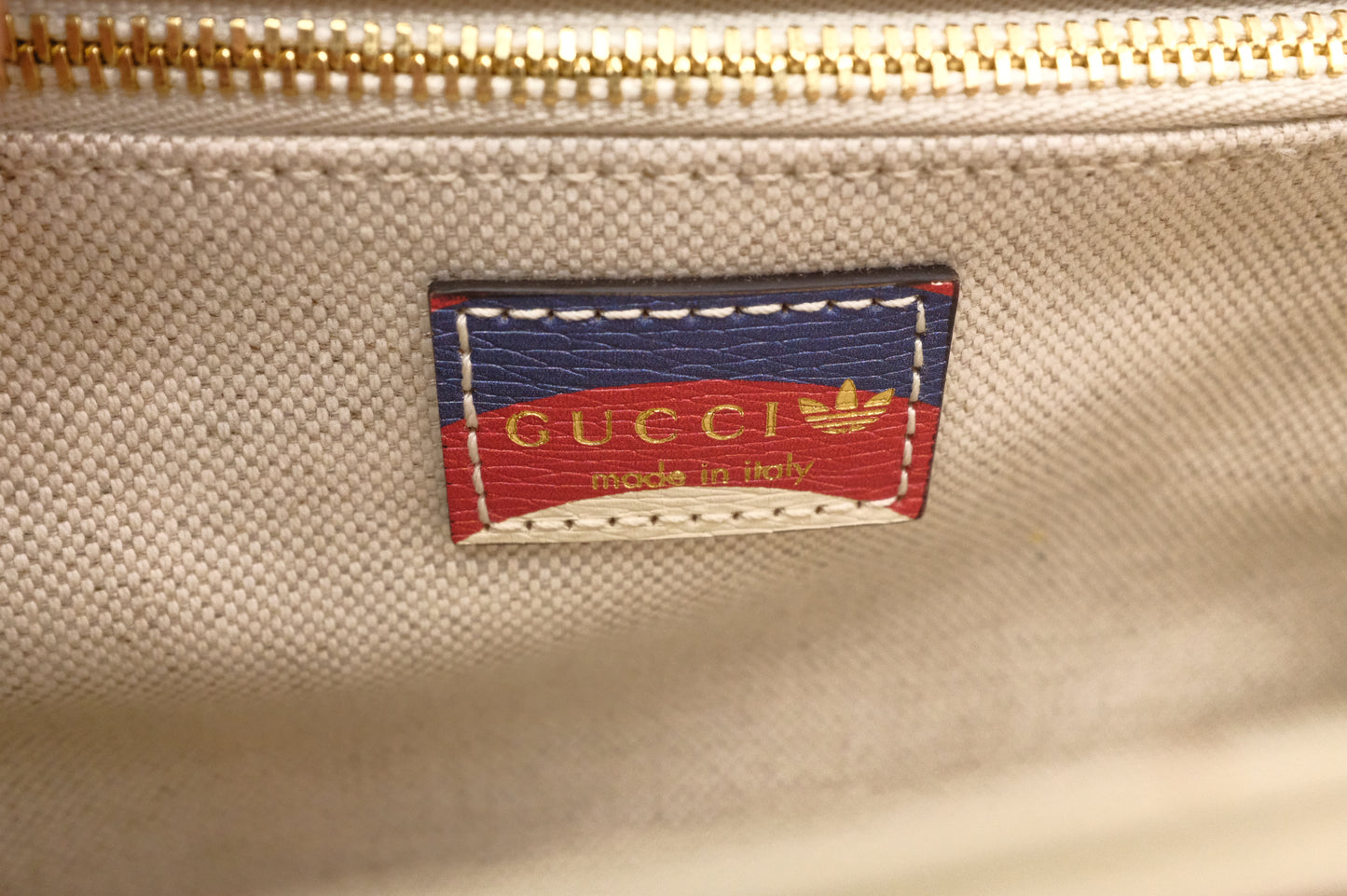 Gucci x Adidas Horsebit 1955 in Blue, White and Red Leather