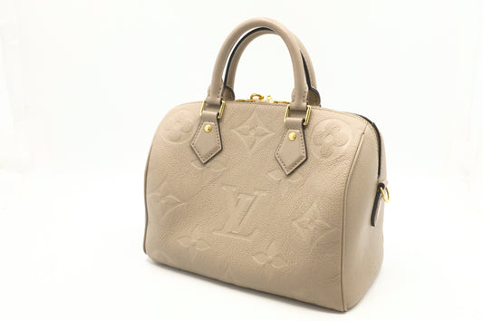 Louis Vuitton Speedy 25 in Beige Turtledove Leather