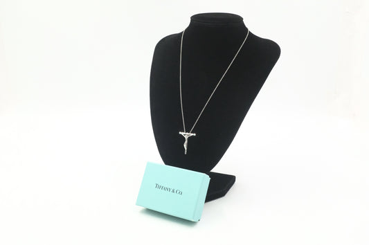 Tiffany & Co. Elsa Peretti Crucifix Pendant Necklace in Sterling Silver