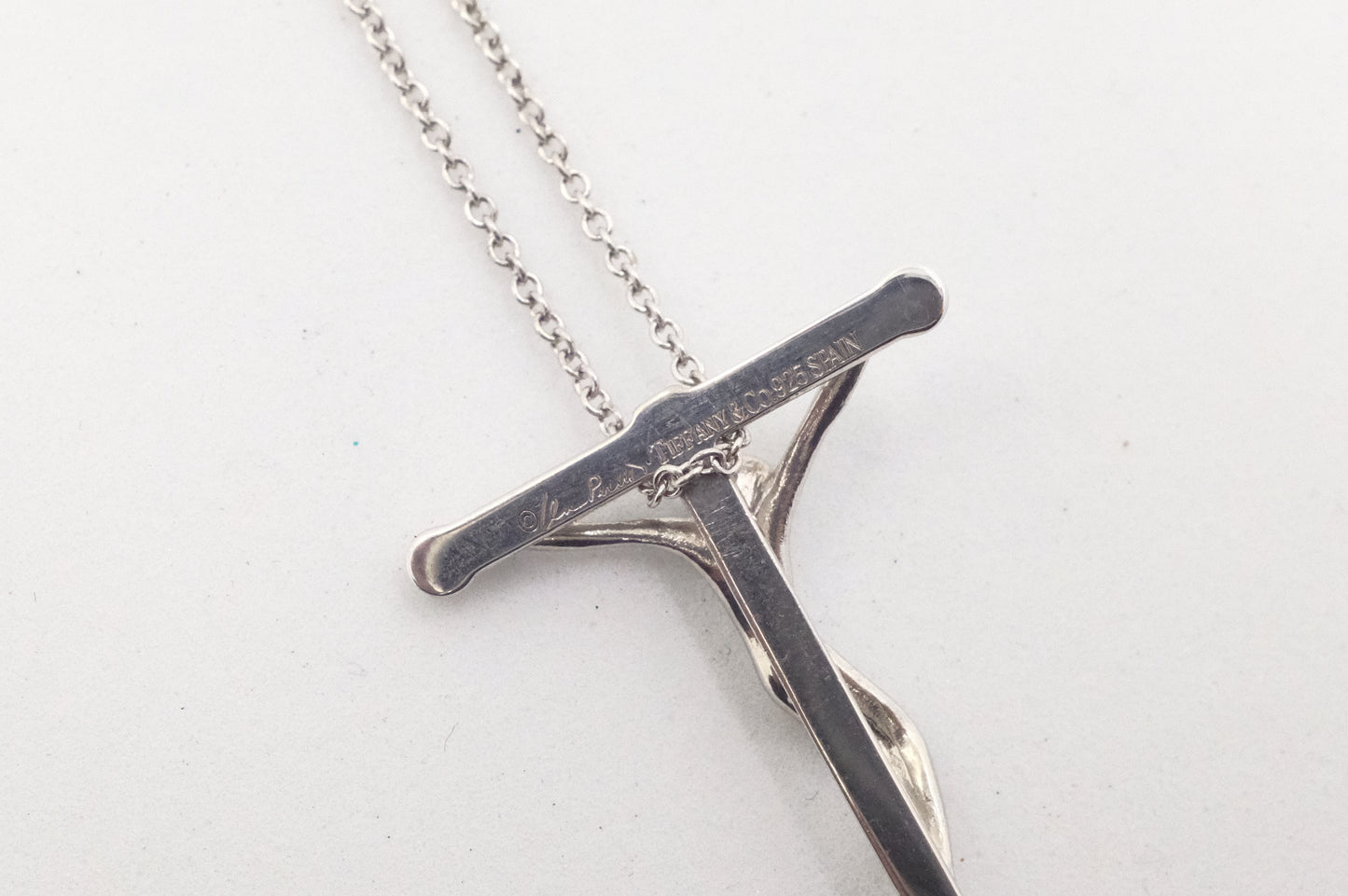 Tiffany & Co. Elsa Peretti Crucifix Pendant Necklace in Sterling Silver