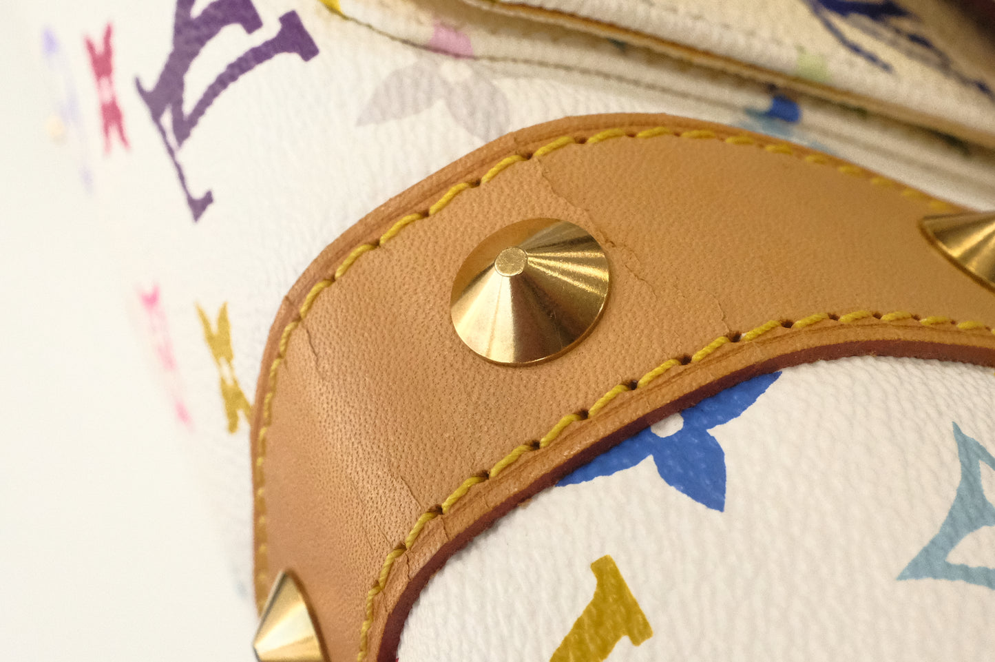 Louis Vuitton Keepall 45 in White Multicolor Monogram Canvas