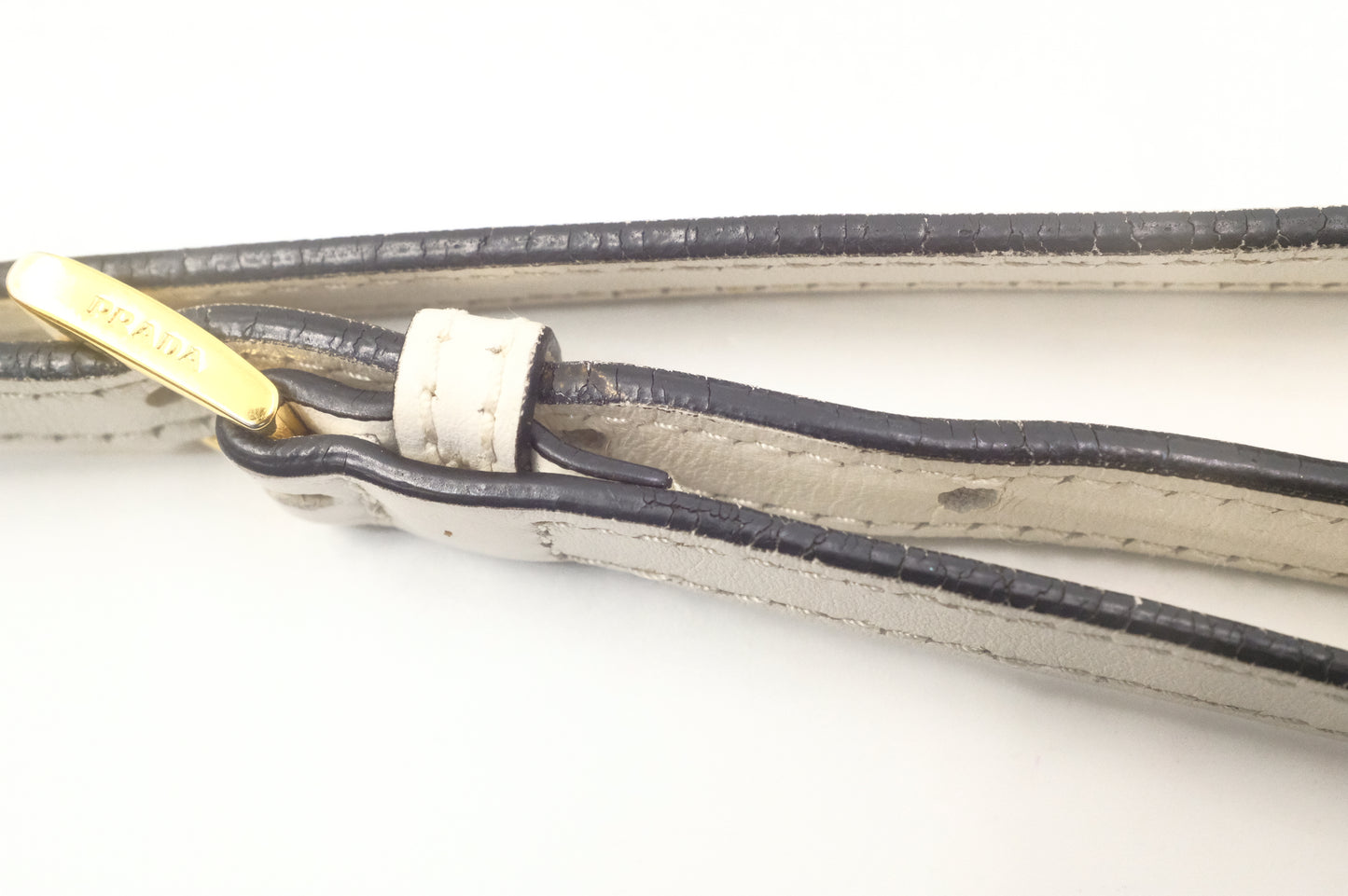 Prada Panier Bucket Bag in White Leather