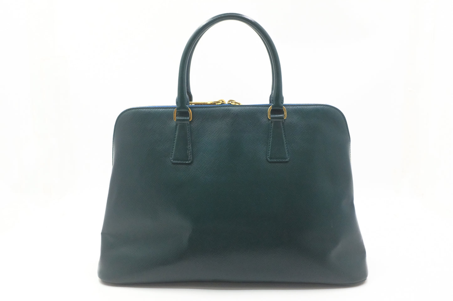 Prada Handbag in Dark Green Saffiano Leather