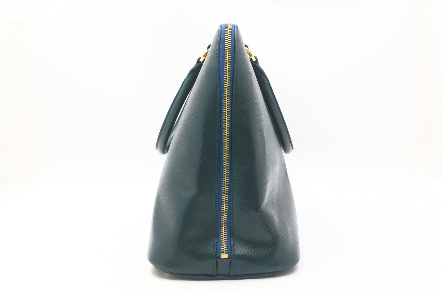 Prada Handbag in Dark Green Saffiano Leather