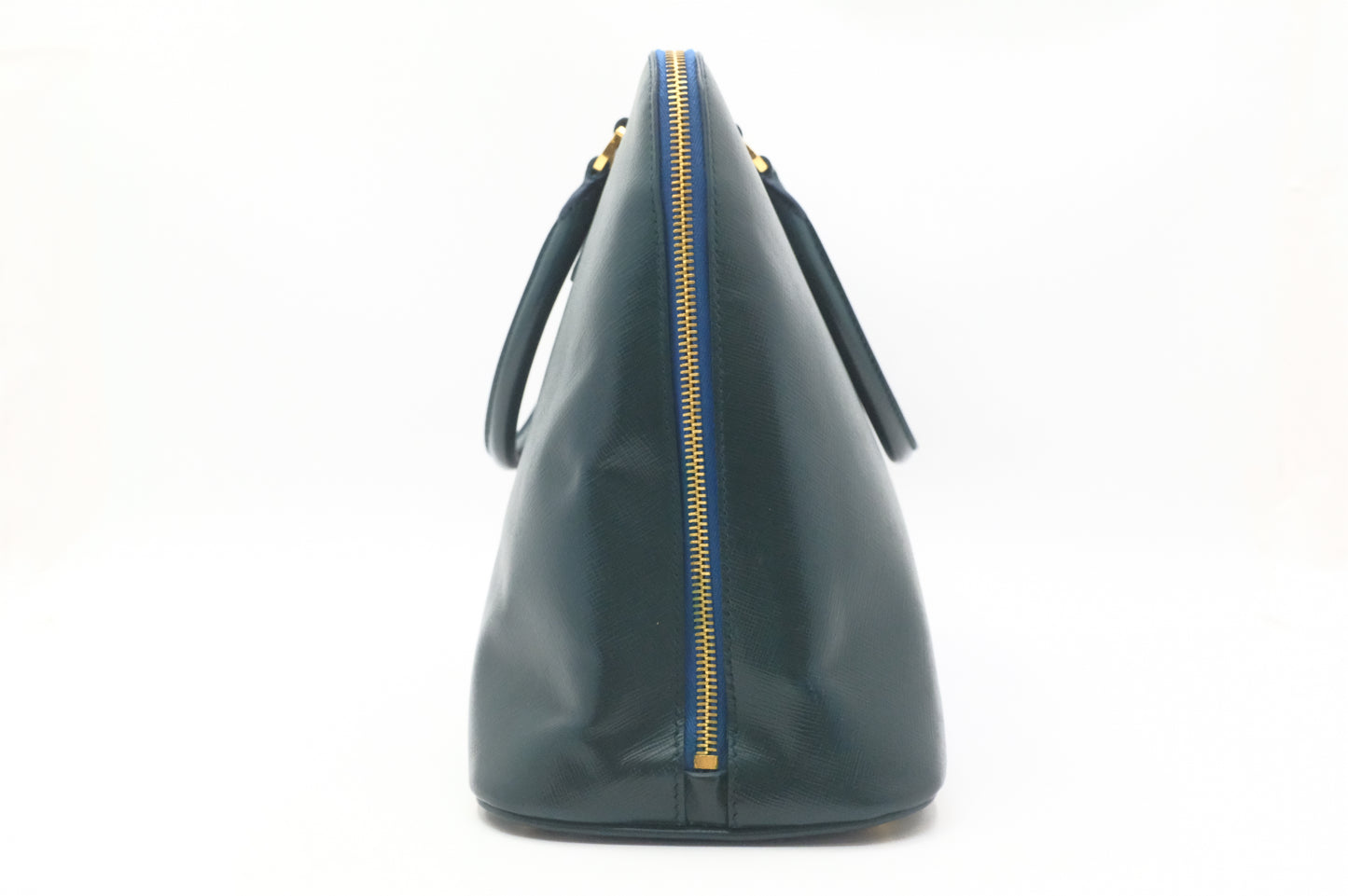 Prada Handbag in Dark Green Saffiano Leather