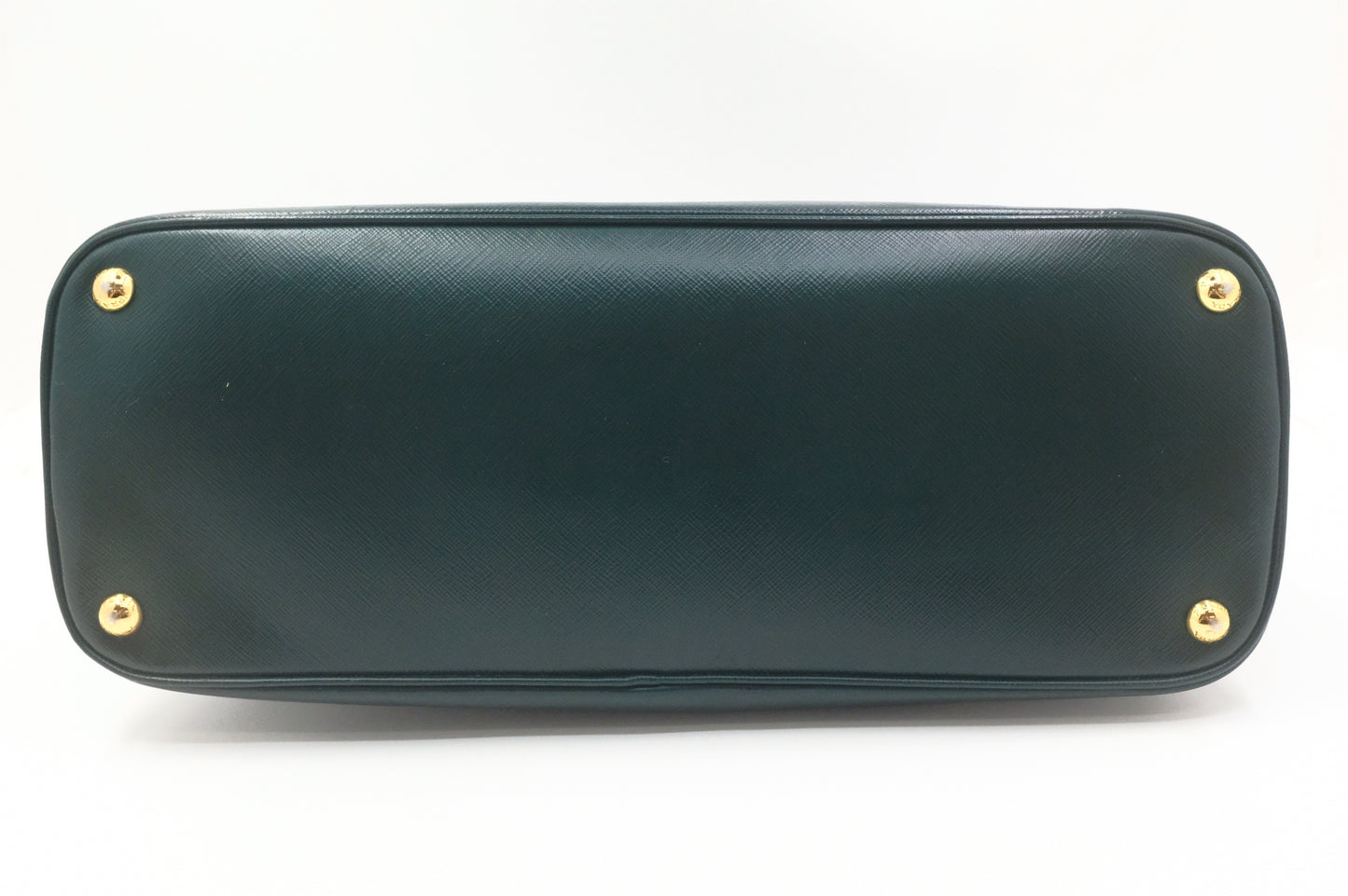 Prada Handbag in Dark Green Saffiano Leather