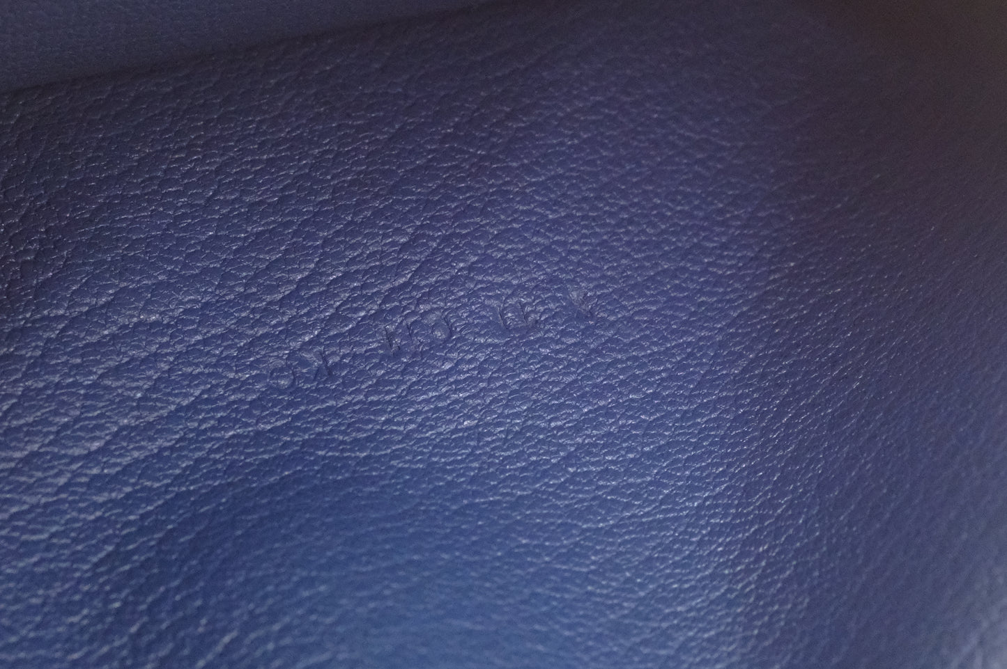 Hermes Bearn Soufflet Wallet in Blue Leather
