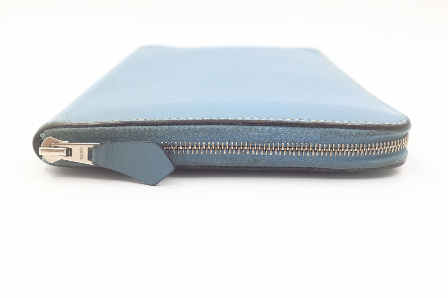 Hermes Globetrotter Zip Agenda in Blue Leather