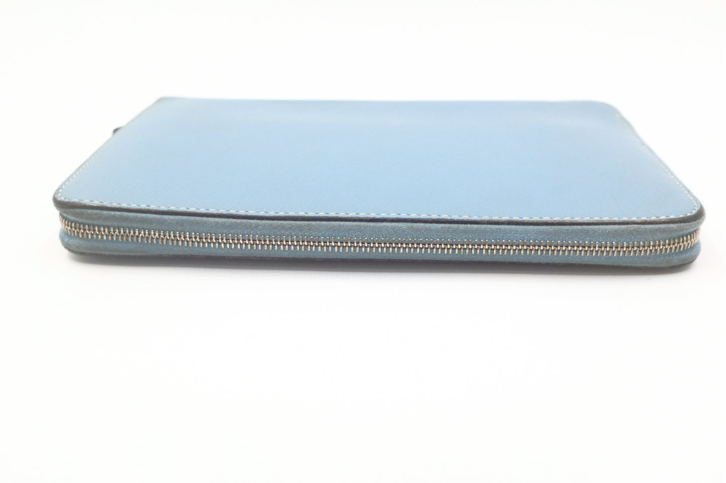 Hermes Globetrotter Zip Agenda in Blue Leather