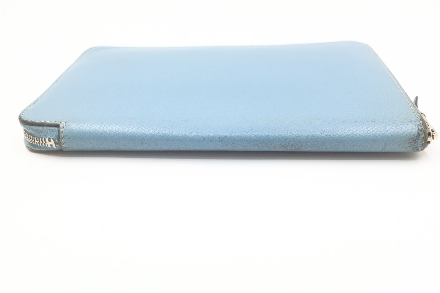 Hermes Globetrotter Zip Agenda in Blue Leather
