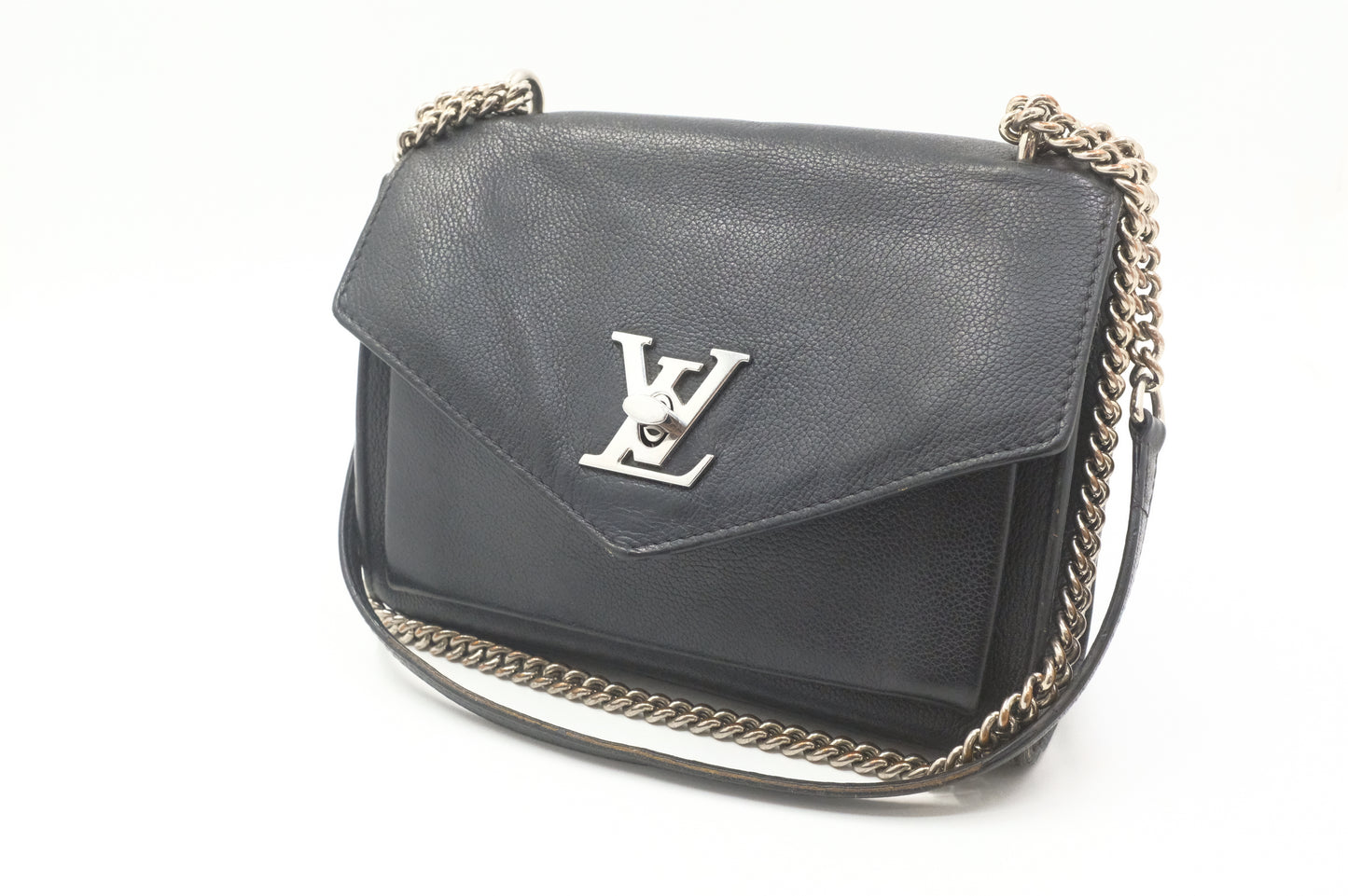 Louis Vuitton MyLockMe Chain Pochette in Black Leather